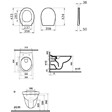 ALCA - Alca Pack WC Bâti 85 cm autoportant + WC sans bride Vitra Normus + Abattant softclose + Plaque chrome - vignette