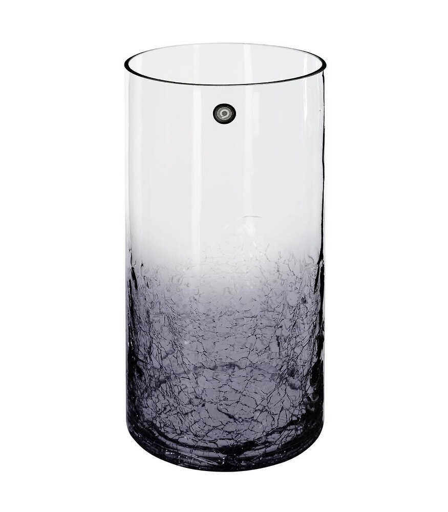 ATMOSPHERA - Vase cylindrique en Verre craquelé H 30 cm - large