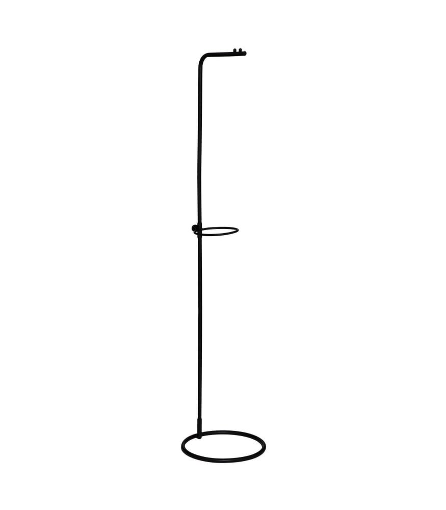 pied de lampe lampadaire avec porte plante pour extérieur en métal noir h 160 cm