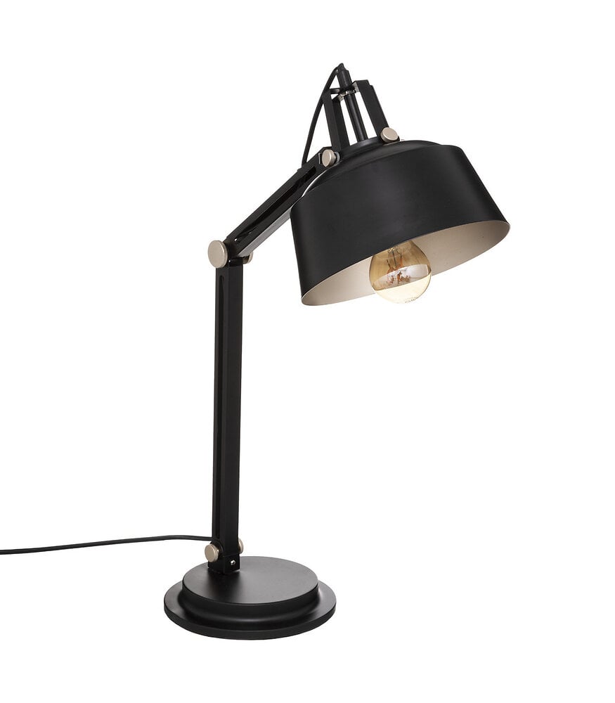 lampe de bureau en métal noir h 55.8 cm lampe style industriel