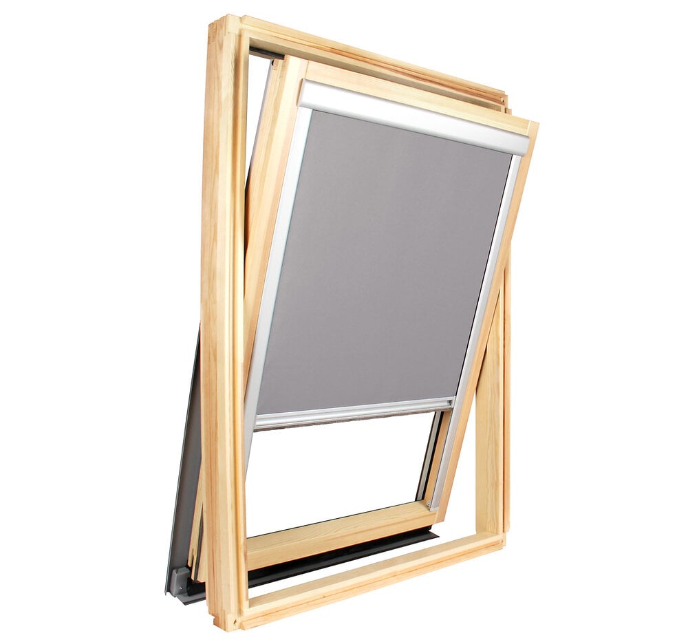 AVOSDIM - Store occultant Gris clair pour fenêtre Roto ® - Vitrage H63.5 x 40cm - large