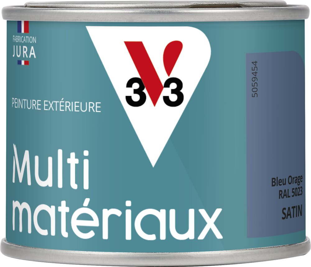 V33 PEINT - Peinture multi-matériaux DP Satin Bleu orage Pot 125ml - large