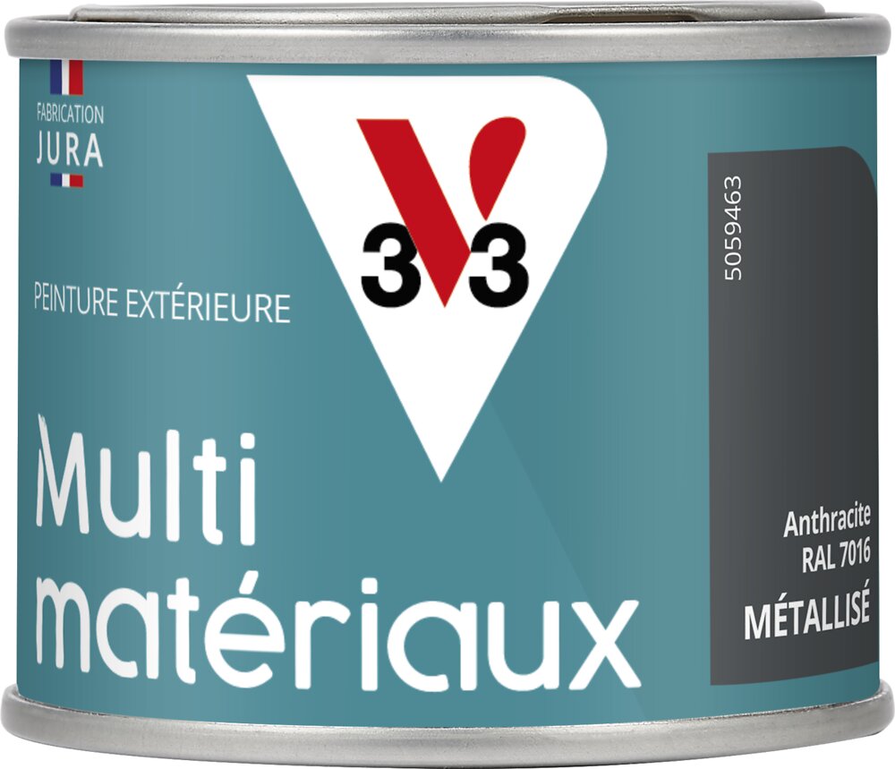 V33 PEINT - Peinture multi-matériaux DP Métal Anthracite Pot 125ml - large