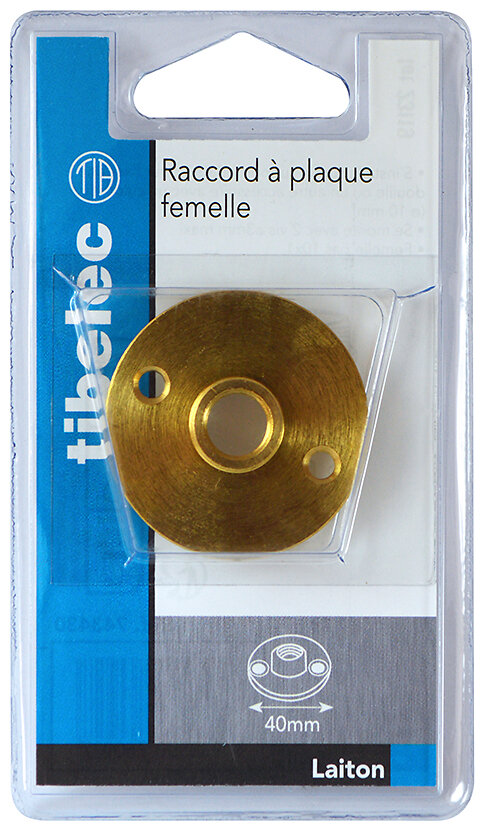 TIBELEC - Raccord à plaque femelle diamètre 40mm - large
