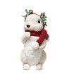 FEERIC LIGHTS & CHRISTMAS - Déco de Noël Écureuil blanc avec écharpe rouge et couronne H 23 cm - vignette