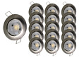 LAMPESECOENERGIE - LOT DE 15 SPOT LED FIXE COMPLETE ALU BROSSE 38° BLANC NEUTRE - vignette