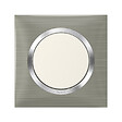 Legrand - Plaque Ronde Dooxie 1 Poste Finition Effet Aluminium Avec Bague Effet Chrome Ref 600975 3414971021129