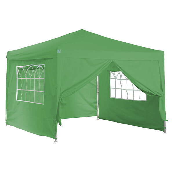Tente pliante 3x3m + 4 Pack Côtés avec 2 Fenêtres,Bâche 220g-m²