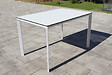 DCB GARDEN - Table de jardin 4 places en aluminium laqué et peinture Epoxy blanc - vignette