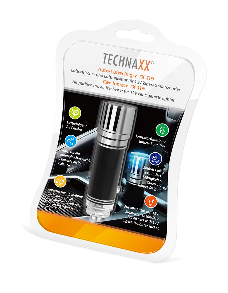 TECHNAXX - Assainisseur &amp; Purificateur Air Tx-119 Technaxx Prise Allume-cigare 12v De Voiture - large