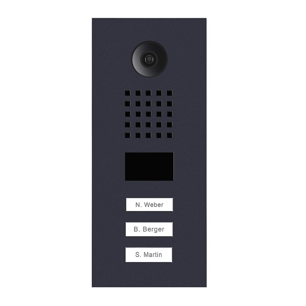 DOORBIRD - Portier vidéo IP 3 sonnettes avec lecteur de badge RFID Anthracite D2103V-RAL7016 V2 - Doorbird - large