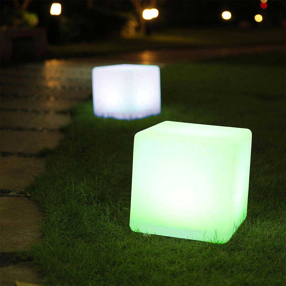 LUMISKY - Cube lumineux sans fil LED multicolore CARRY C30 Multicolore Polyéthylène H30CM - large
