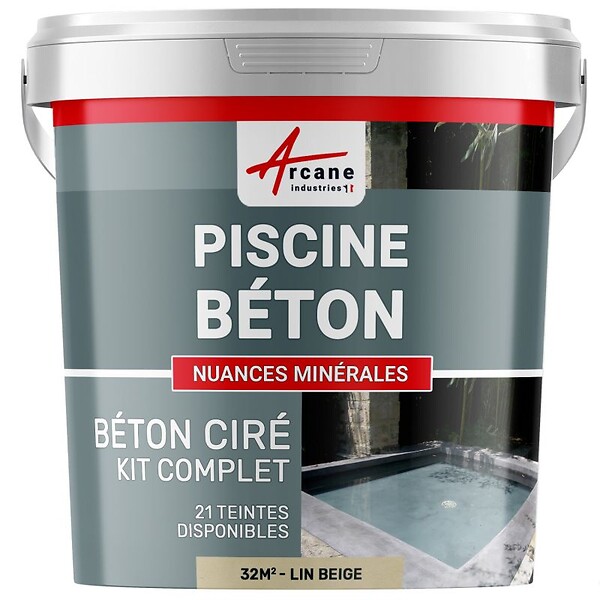 Kit construction Piscine béton (Enduite, Peinte, Carrelée) éclairage  standard