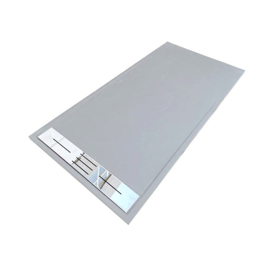 STANO - Receveur de douche 90 x 150 cm extra plat LUCIA en SoliCast® surface ardoisée gris - large