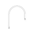 DELABIE - Flexible cuisine qualité alimentaire FF1/2" blanc L.1,20 m - vignette