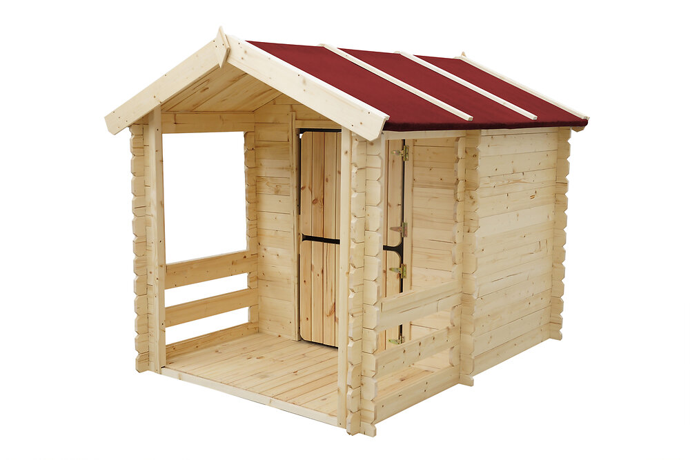 TIMBELA - Timbela M501 Maison en bois pour enfants - 182x146xH145cm / 1.1m2 - large