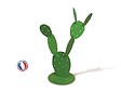 PLANCHAELEC - Cactus Métal Figuier H85 - Vert - vignette