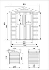 TIMBELA TIMBELA M343C+M343G Abri de jardin en bois I216xL206xH218 cm/ ...