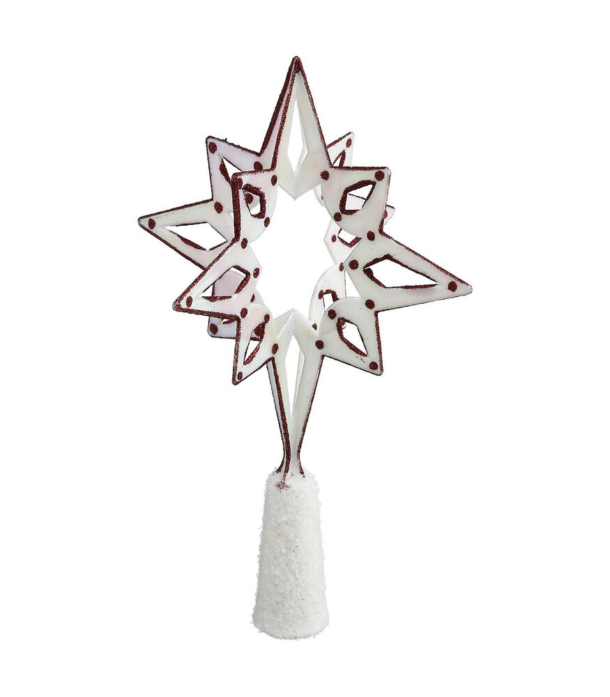 FEERIC LIGHTS & CHRISTMAS - Décoration de sapin de Noël Cimier étoile polaire 23 cm - large