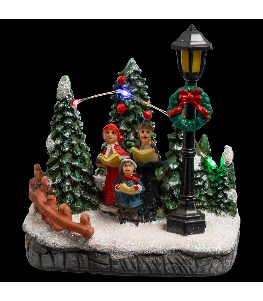 FEERIC LIGHTS & CHRISTMAS - Village de Noël lumineux Scène de vie avec Personnages et sapins - large