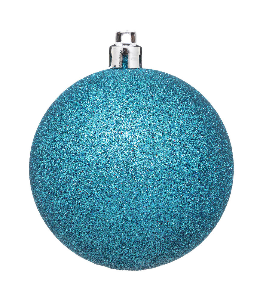 FEERIC LIGHTS & CHRISTMAS - Déco de sapin Lot de 4 Boules de Noël D 8 cm - Turquoise - large