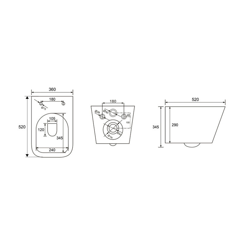 GROHE - Grohe Pack WC Bâti autoportant + WC sans bride SAT Infinitio Design + Abattant softclose + Plaque chrome mat - large