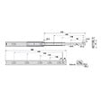 EMUCA - Paire de coulisses pour tiroirs - à billes - 45 x 500 mm - A sortie totale - Zingué - vignette
