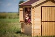 TIMBELA - Timbela M516-1 Maison en bois pour enfants SANS PLANCHER - 112x146xH143 cm / 1.1m2 - vignette