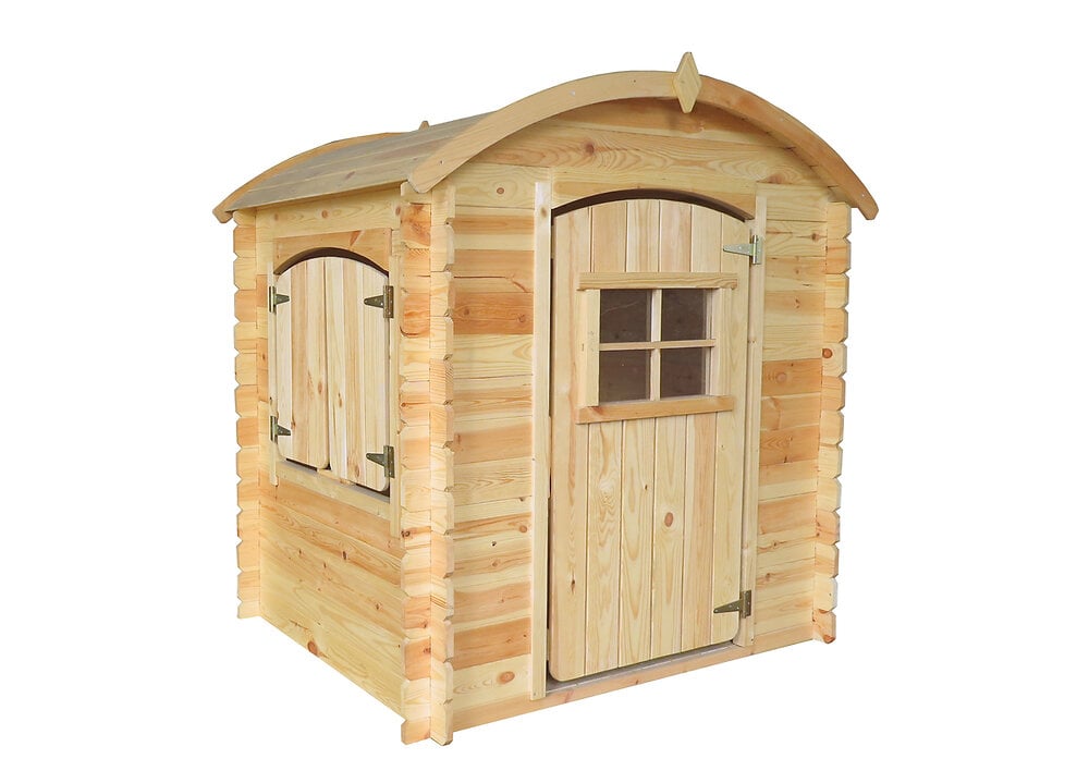 TIMBELA - Timbela M505 Maison en bois pour enfants AVEC PLANCHER - 112x146xH145cm / 1.1m2 - large