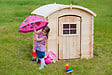 TIMBELA - Timbela M505 Maison en bois pour enfants AVEC PLANCHER - 112x146xH145cm / 1.1m2 - vignette