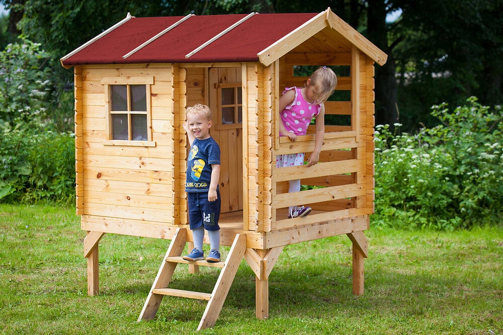TIMBELA - Timbela M501B Maison en bois pour enfants 182x146xH205cm / 1.1m2 - large