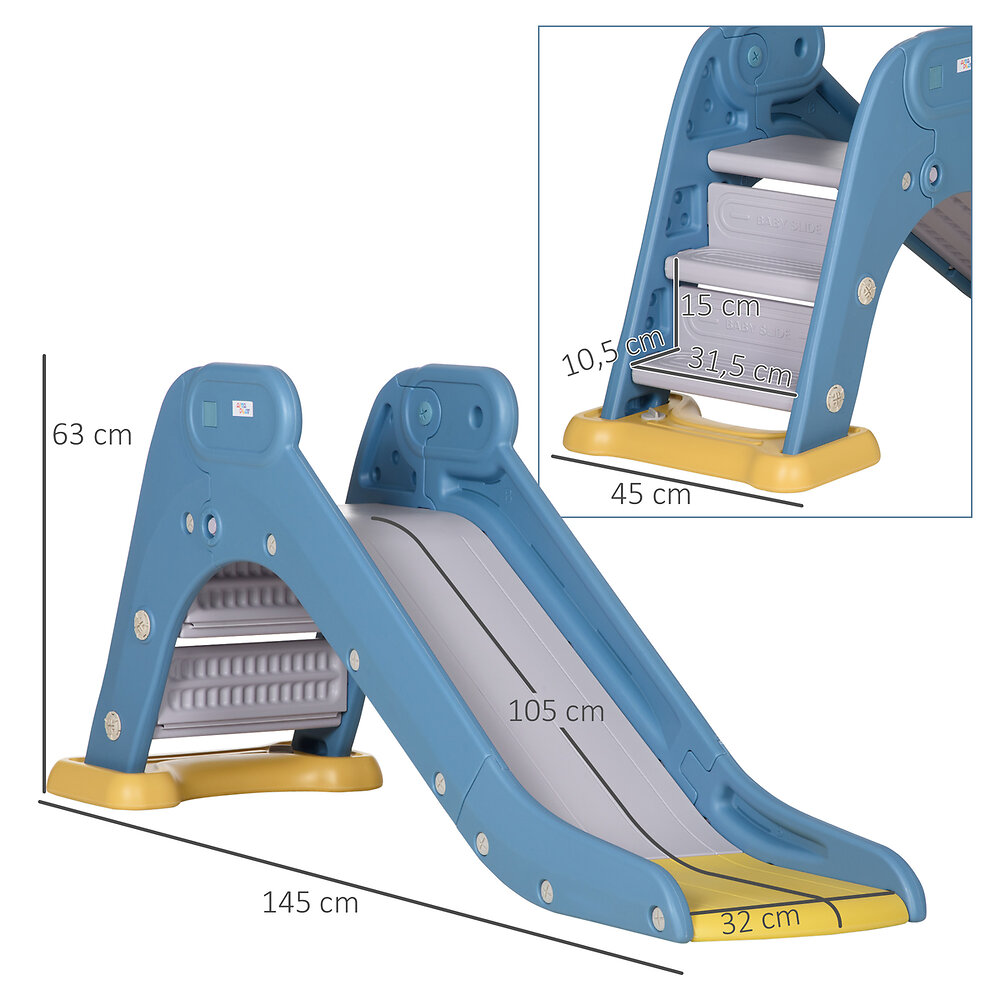 Toboggan pour enfants intérieur extérieur avec marches antidérapantes