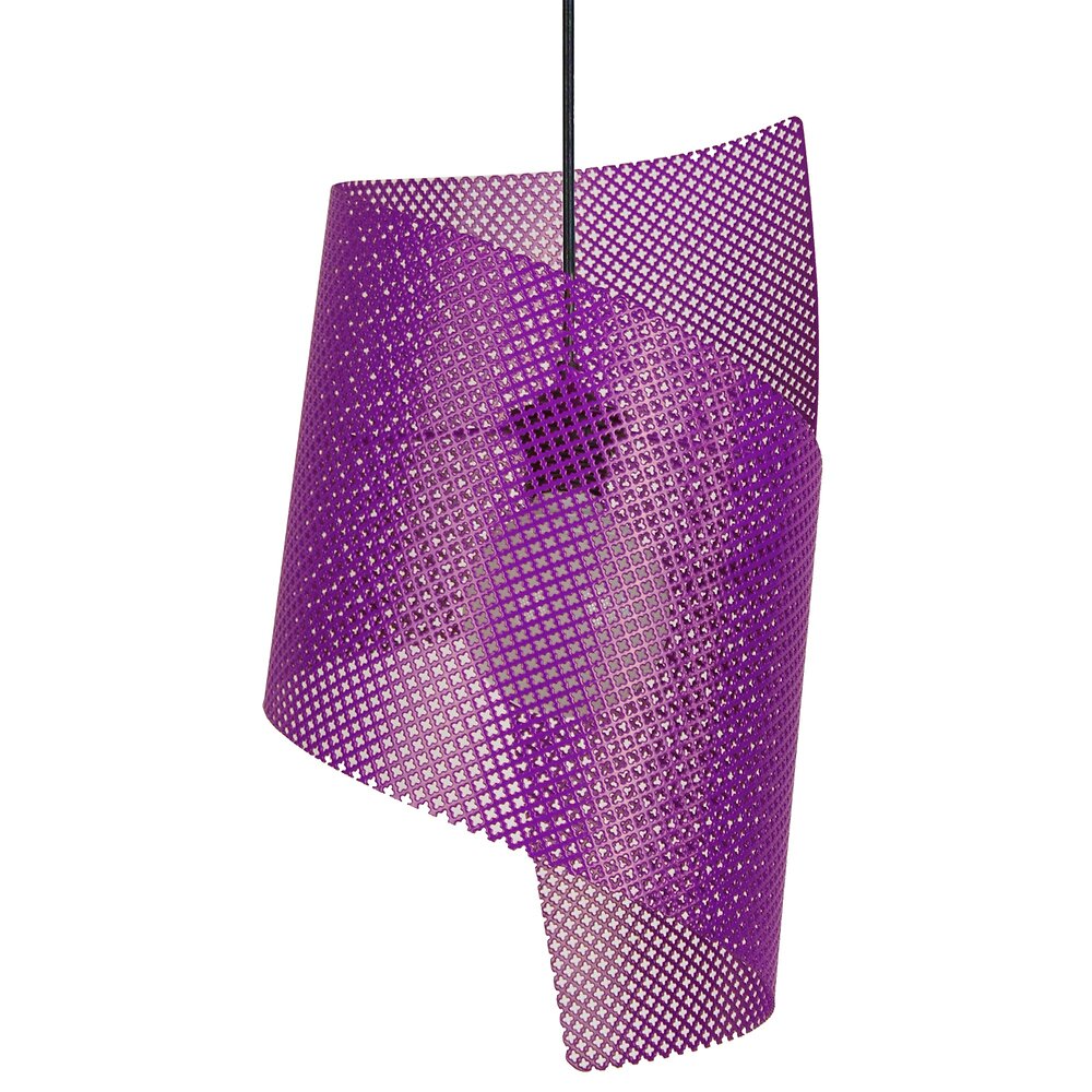 TOSEL - BOUCLE LACY - Suspension géométrique métal violet - large