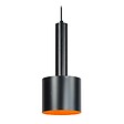 TOSEL - KNUDSEN - Suspension cylindrique métal noir et orange - vignette