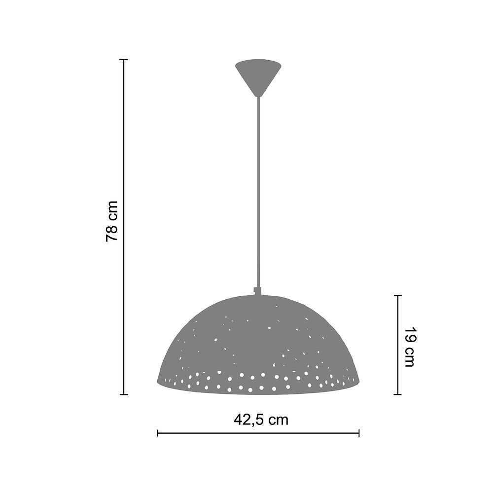 TOSEL - BLOMMA - Suspension géométrique métal blanc - large