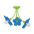 TOSEL - PIVOINE - Lustre multi bras métal vert et bleu - vignette