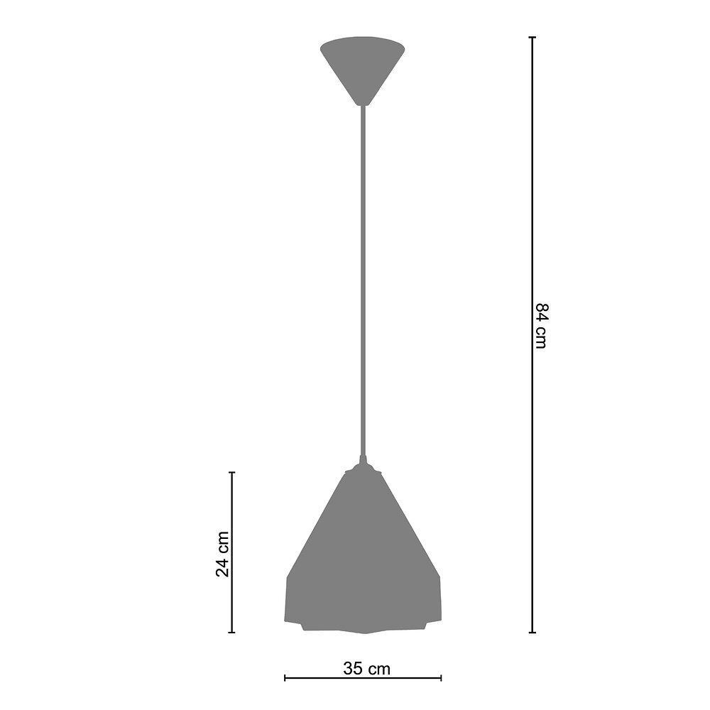 TOSEL - HELSINKI - Suspension géométrique verre satiné - large