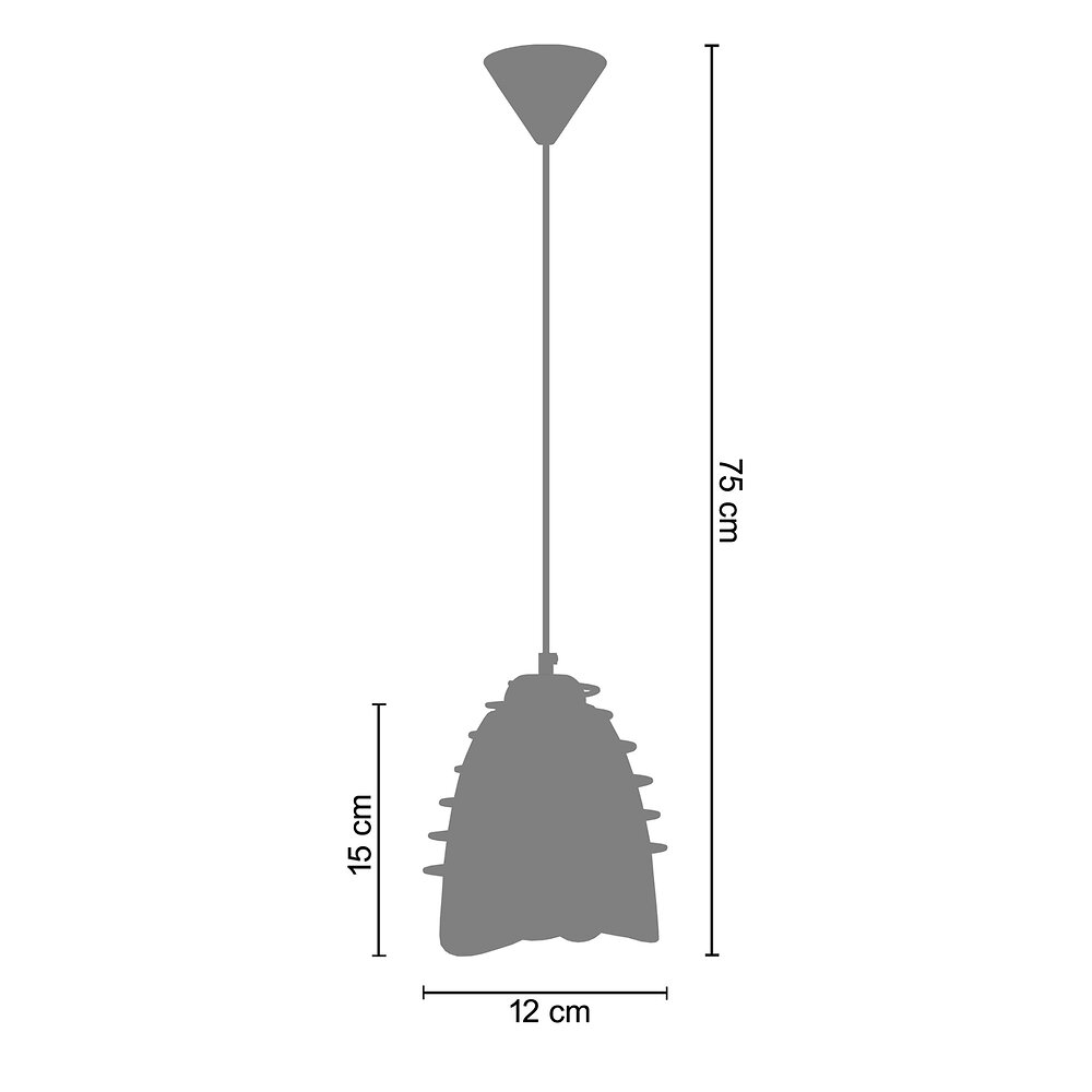 TOSEL - SPRINGS - Suspension cloche verre marron - large