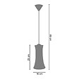 TOSEL - LYS - Suspension cylindrique métal taupe - vignette