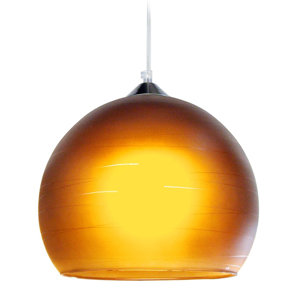 TOSEL - GLOBE LIGNES - Suspension globe verre violet - large