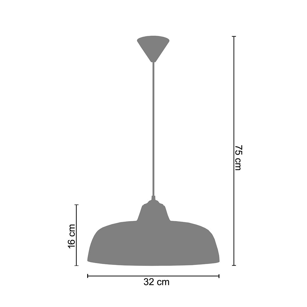 TOSEL - TROG - Suspension dôme métal marron - large
