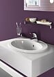 PORCHER - Vasque ronde lavabo Ulysse Porcher - 56 x 46cm - Blanc - vignette