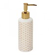 CENTRALE BRICO - Distributeur de savon céramique Boheme doré, blanc et doré - vignette