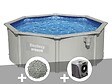 BESTWAY - Kit piscine acier ronde Bestway Hydrium 3,60 x 1,20 cm + 10 kg de zéolite + Pompe à chaleur - vignette