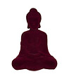 ATMOSPHERA - Objet décoratif Bouddha Assis en résine floquée H 22 cm - vignette