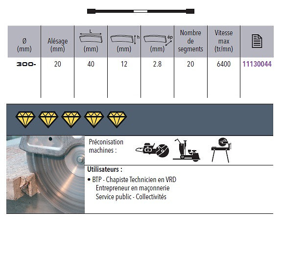 Disque Diamant Ultra Beton D X X H Sidamo Bricorama