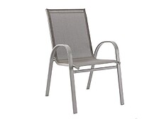 Fauteuil de jardin empilable Axiome Poivre & Graphite Hespéride 57 x 60 x  89 cm