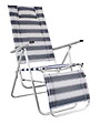 HEVEA - Lot de 2 fauteuils grand relax neptuno-70 rayé bleu textilene - aluminium - vignette