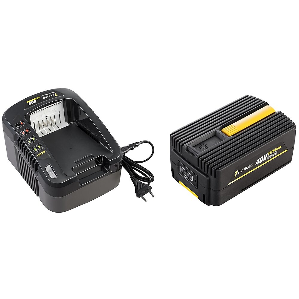 GT_ELEC - Tronçonneuse sans fil à batterie, 40 V, guide 14 pouces, GT ELEC + batterie 4 Ah + chargeur - large