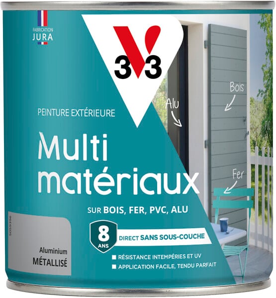 V33 PEINTURE - Peinture multi-materiaux DP Metal Alu Pot 0.5l - large